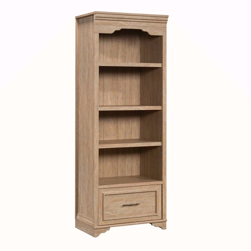 Bibliothèque avec tiroir, finition brune