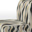 Fauteuil de chambre rembourré blanc et noir Minimalist Elegance III