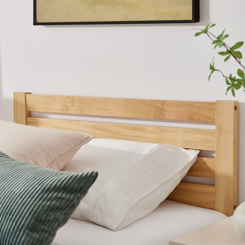 Aichele Solid Wood Bed, Natural Oak