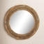 Grand miroir mural en bois avec copeaux de bois