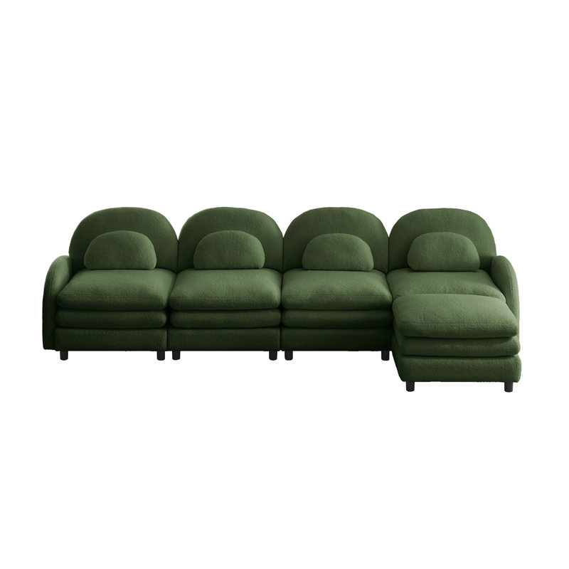 Canapé modulaire Teddy, Vert