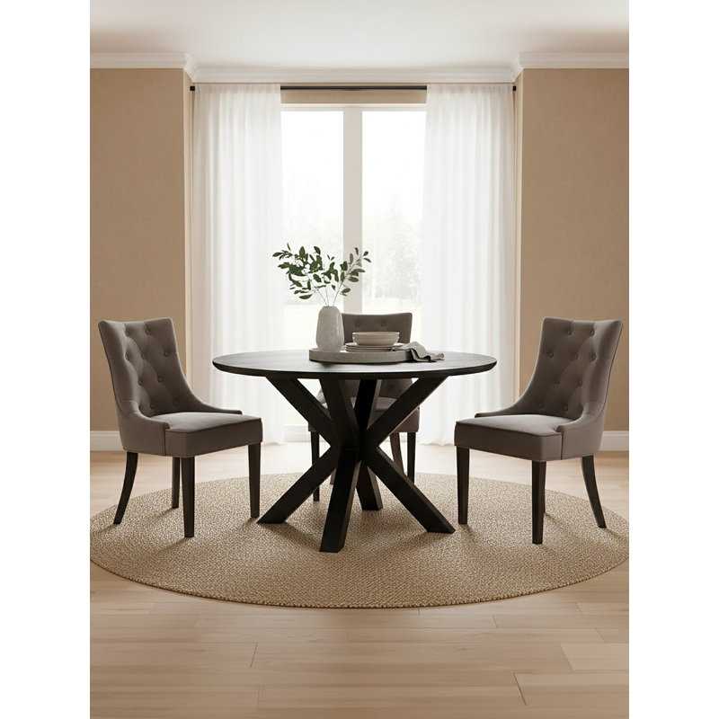 Round Metal Base Dining Table