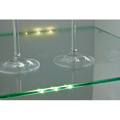 1-er Pack LED-Glasbodenbeleuchtung "Nevada" in Schwarz