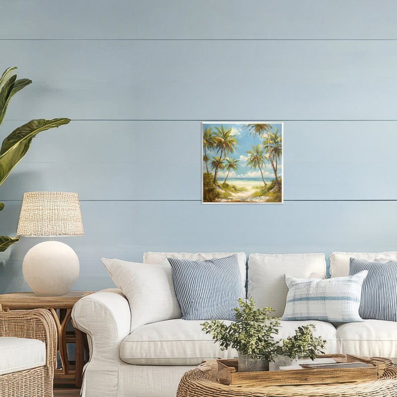 Plaque murale Bright Tropical Palm Paradise, design by Creative Studio