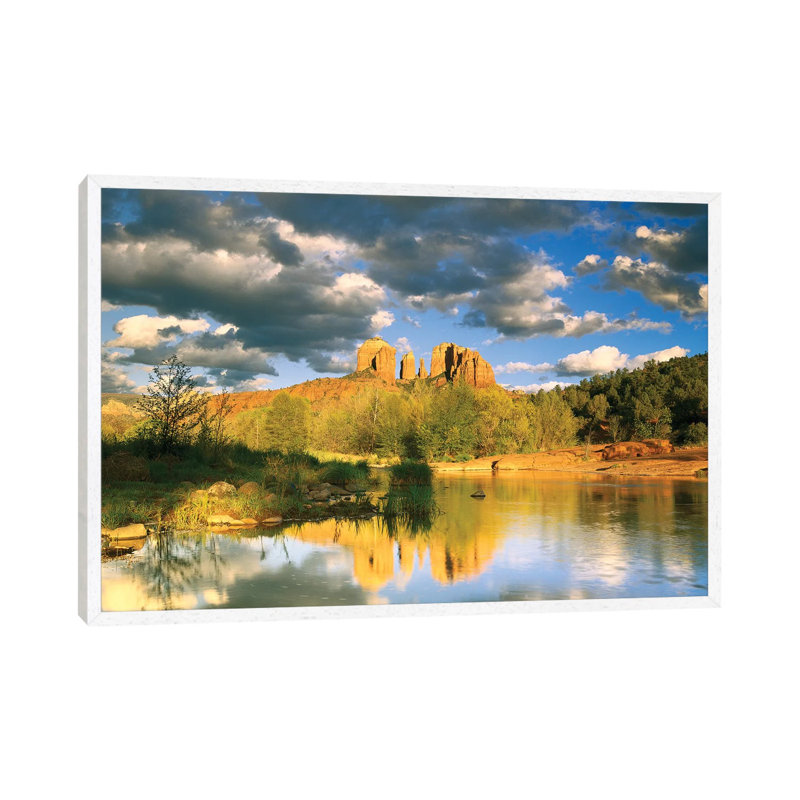 Cathedral Rock Reflected In Oak Creek At Red Rock Crossing Red Rock State Park Near Sedona Arizona I 1 Piece Wall Art on Canvas
