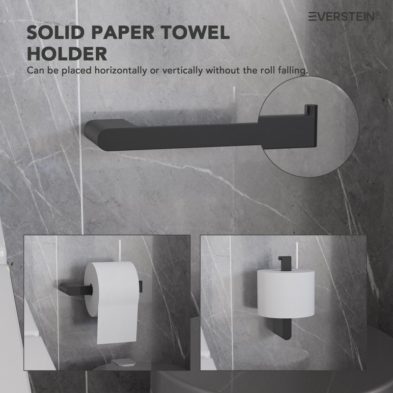 4 - Piece Bathroom Hardware Set, Matte Black