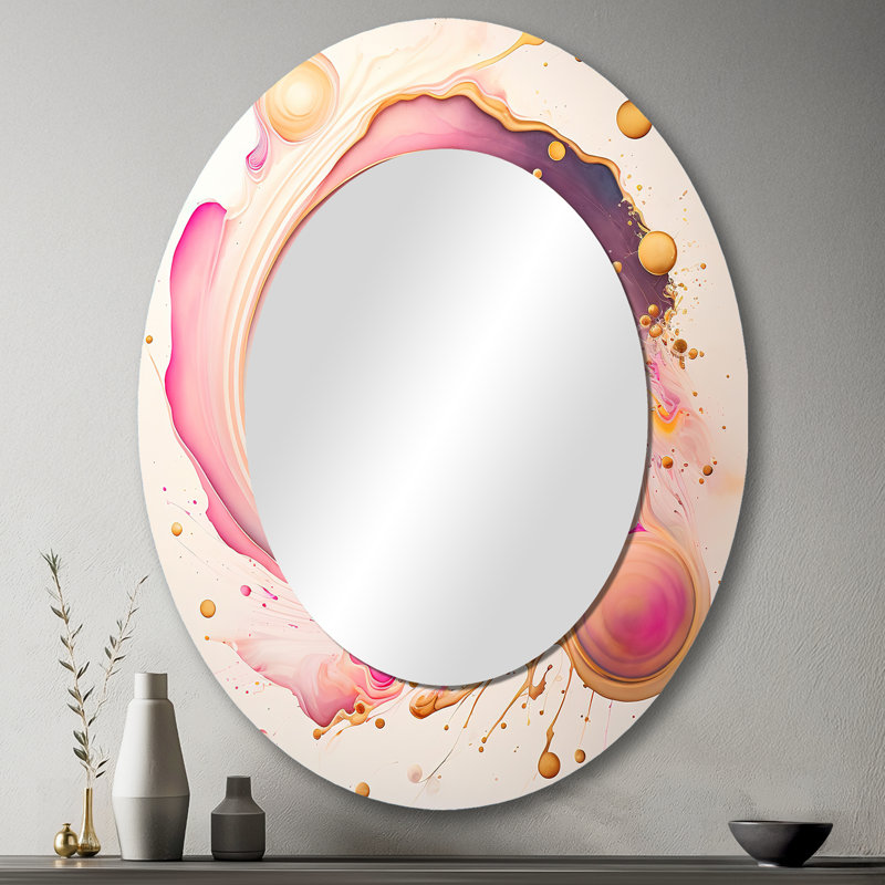 Miroir mural rose, 43 po x 33 po