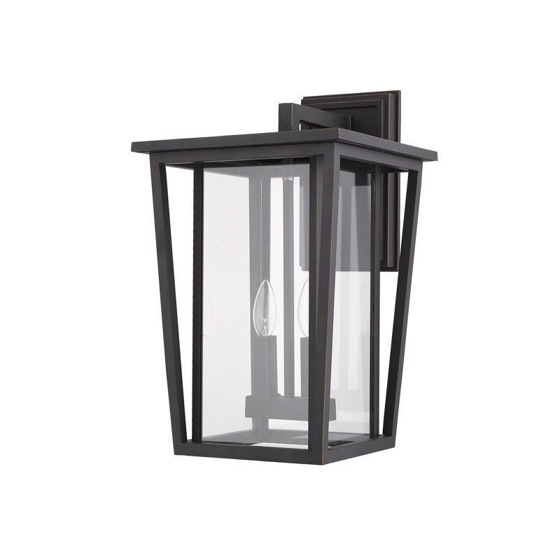 Lanterne murale d'extérieur 2 lumières Amreet, Bronze huilé