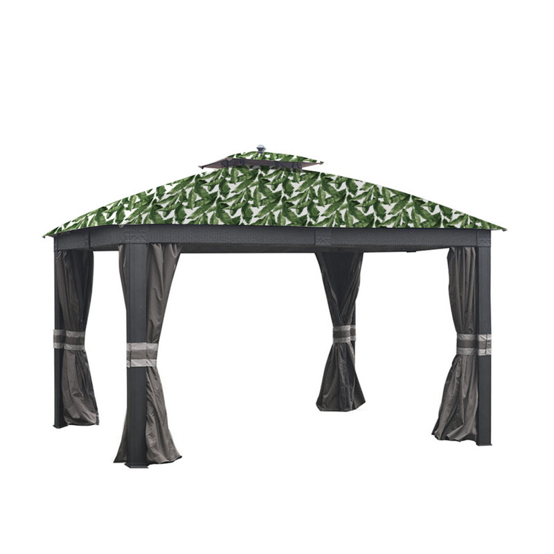 Palm Green Two-Tiered Replacement Canopy for 10' x 12' Gazebo