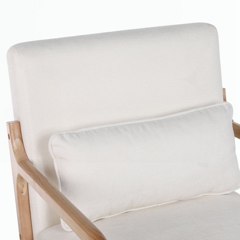 Fauteuil Mid-Century moderne, Beige, Brun