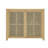 39.4" Rattan Sideboard Buffet Cabinet with 2 Outlet Holes, Coffee Bar Wine Bar Credenza, Retro Storage Cabinet-331389486