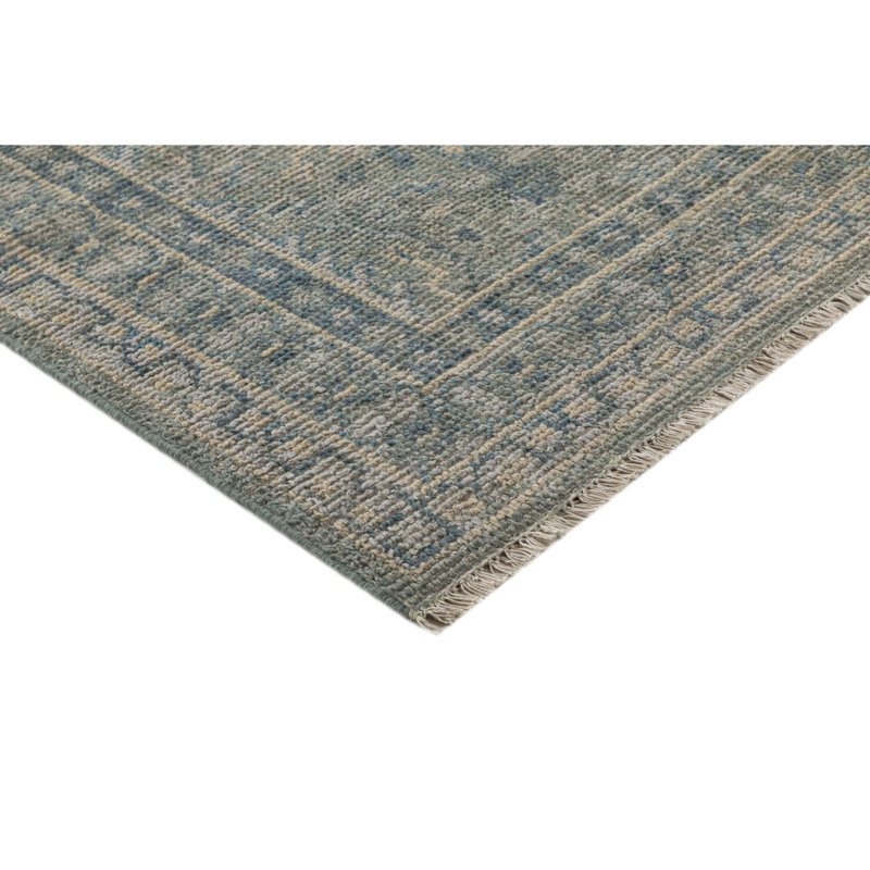 Tapis d'intérieur en laine noué à la main Zuri, Tapis de couloir 2 pi 6 po x 8 pi