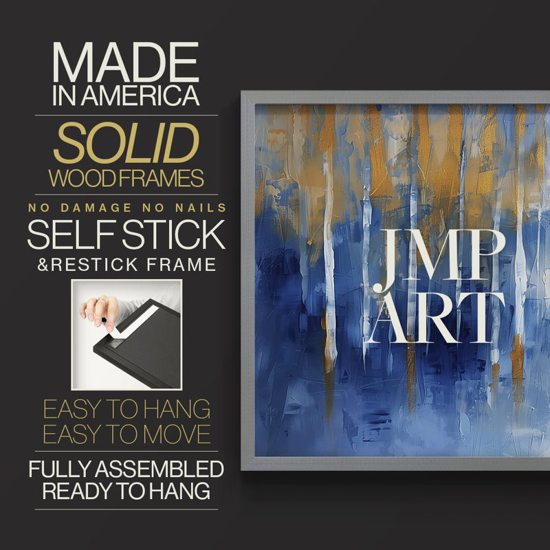 Abstract Series-CLXXII -Framed Print - Restickable, 22" H x 28" W, Grey
