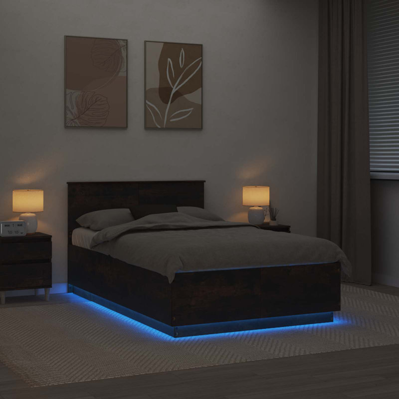 Bed, Double (4'6), Smoked Oak