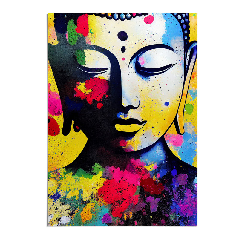 Buddha Splashed No.4 - Wall Art, Paper, 29.7cm H x 21cm W, No Matte