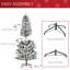 Arbre de Noël floqué floqué / givré-1839076078