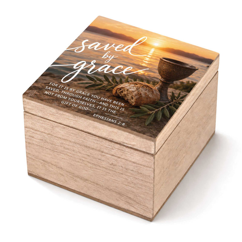 Keepsake Box Saved By Grace MDF 4x4