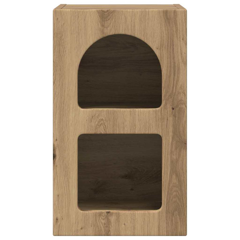 29.5cm W Manufactured Wood Bedside Table, Artisan Oak
