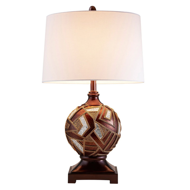 29.75" Tall Polyresin Table Lamp, Polymosaic Design