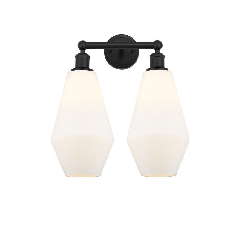 Amylea 2 - Light Dimmable Vanity Light, Matte Black, Cased Matte White