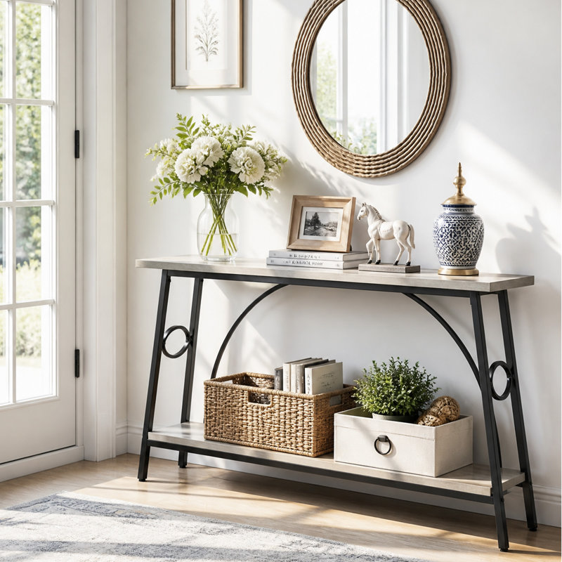 70.9" Console Table, Gray