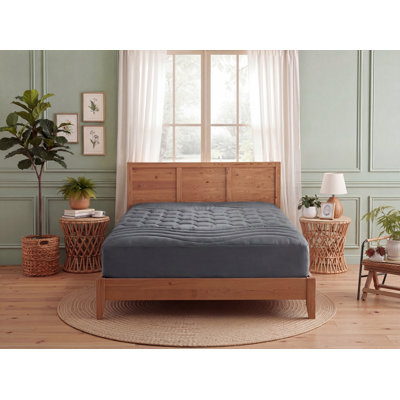 Bedsure Twin/Twin XL Quilted Mattress Pad with Brushed Embossed Cover, Gray, Breathable Noiseless Bed Topper for Dorm Room