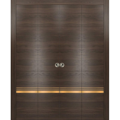 Porte pliante à panneaux en bois