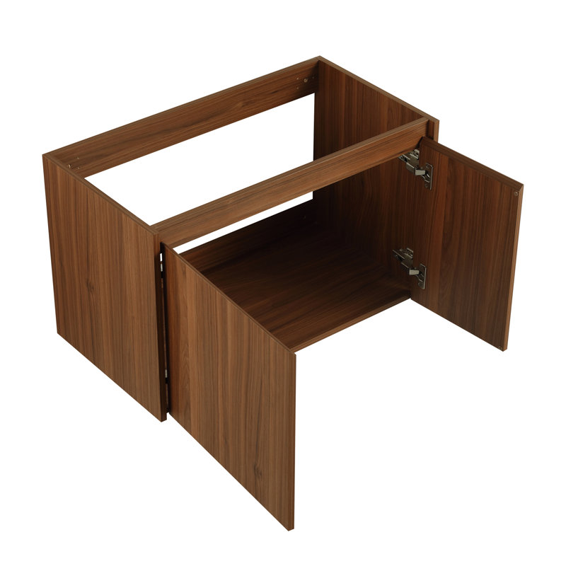 Armoire de salle de bain avec lavabo, 29.5", Noyer