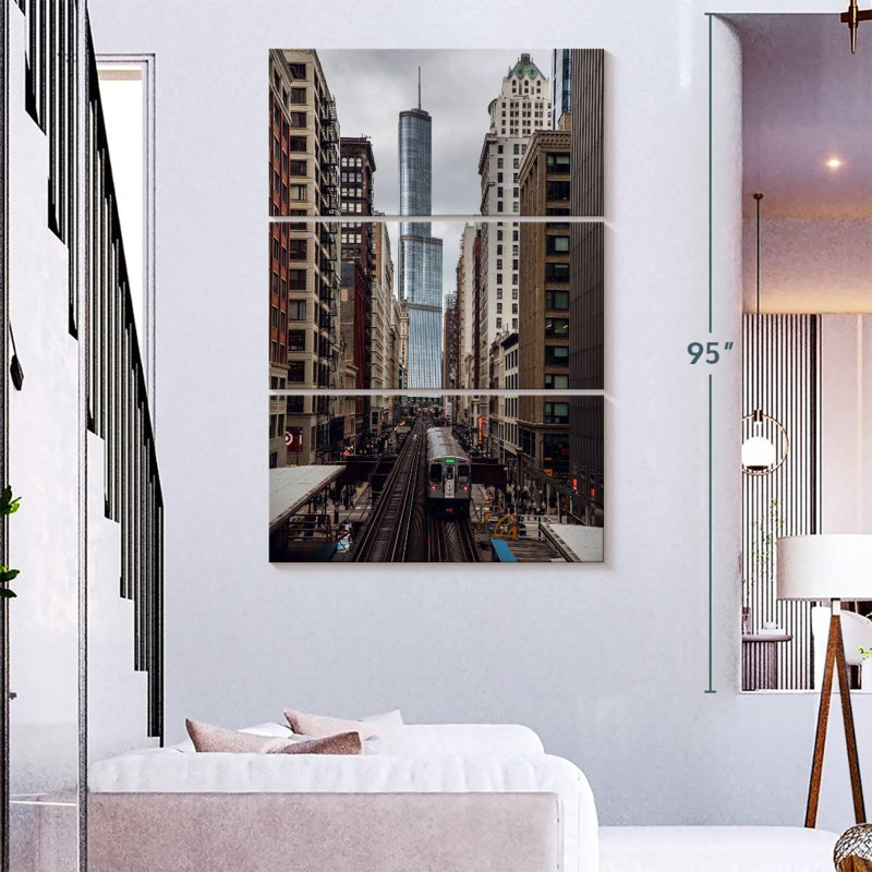 Nicci Chicago Train Ride, 74" H x 48" W