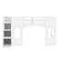 Lit mezzanine blanc avec matériaux et rangement-1805324911