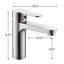 Robinet de lavabo de salle de bain à poignée simple et simple en nickel brossé Topcraft-88686168
