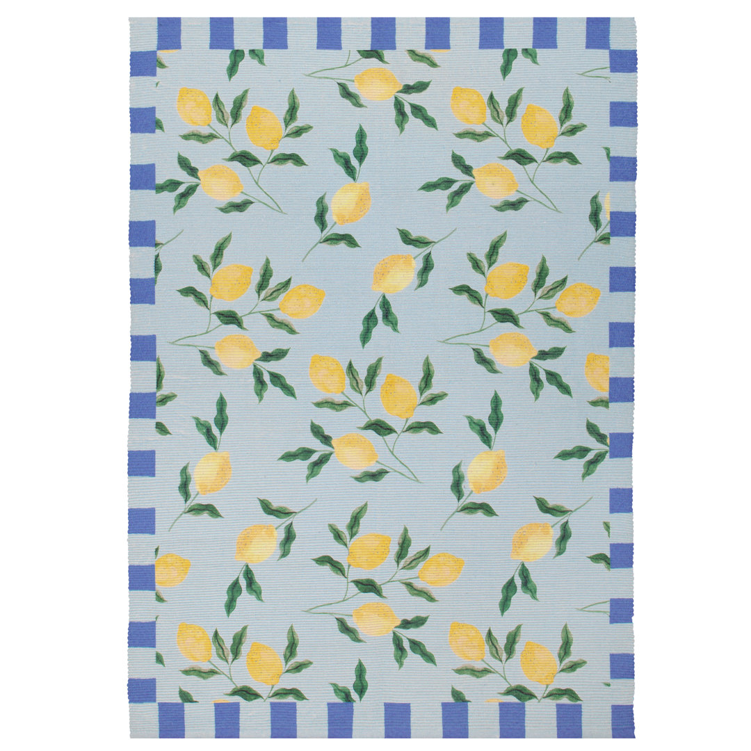 Floral Flatweave 120cm X 170cm Indoor / Outdoor Area Rug