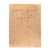 Wool Floral Area Rug in Beige
