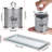 Set Of 4 Sparky Glass Crushed Diamonds Canisters Set For Sugar Coffee Tea Features Tray, Luxurious Storage Containers Sets With Lids Decorative Storage Pots For Kitchen Counter Dining Room