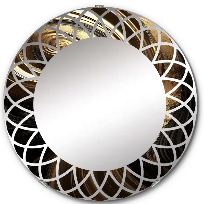 Roslinstadt - Miroir mural moderne rond, 24 po x 24 po