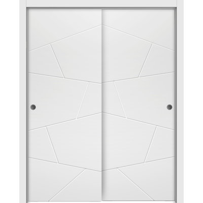 Panelled Wood Planum Sliding Closet Doors