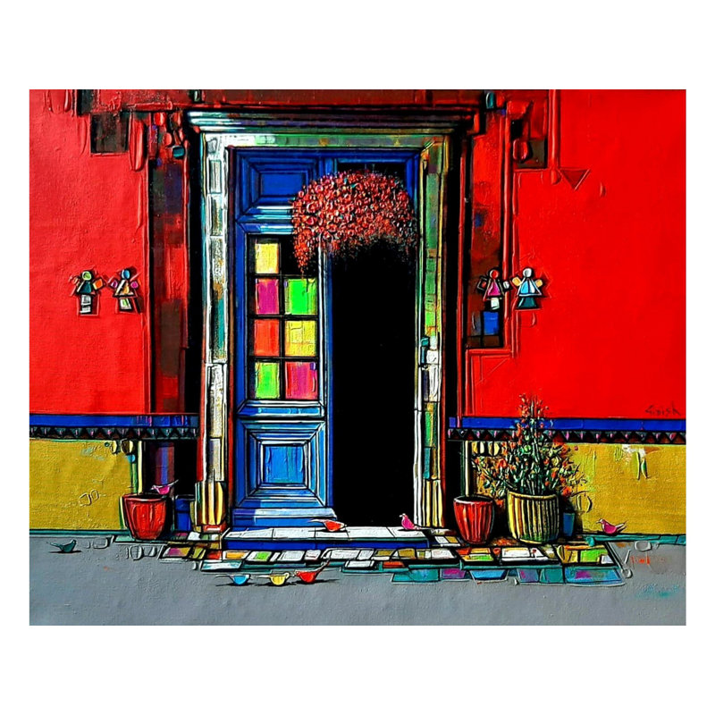 Porte d'entrée | Acrylique sur toile | Peinture de Girish Adannavar