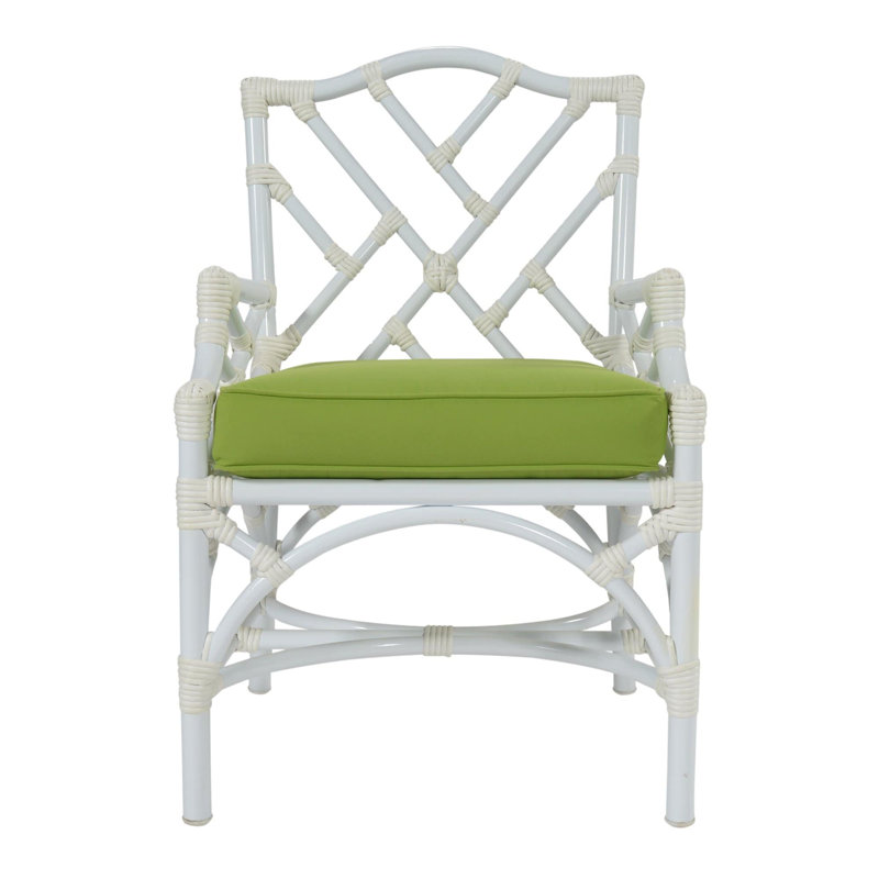 Chippendale Outdoor Dining Armchair, Canvas Macaw Sunbrella® Canvas