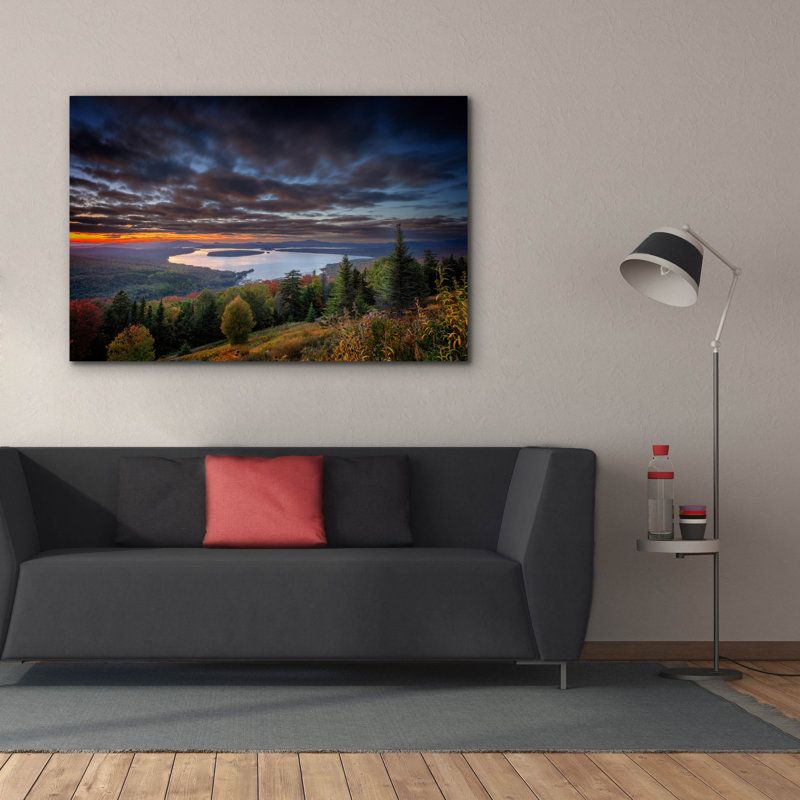 Toile épique Graffiti «Dusk At Hauteur Of Land» par Rick Berk, 60 po x 40 po