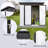 Small Mini Outdoor Storage Sheds Pent Roof Green With Aluminum Alloy Frame And Sliding Door-113767451-113767447