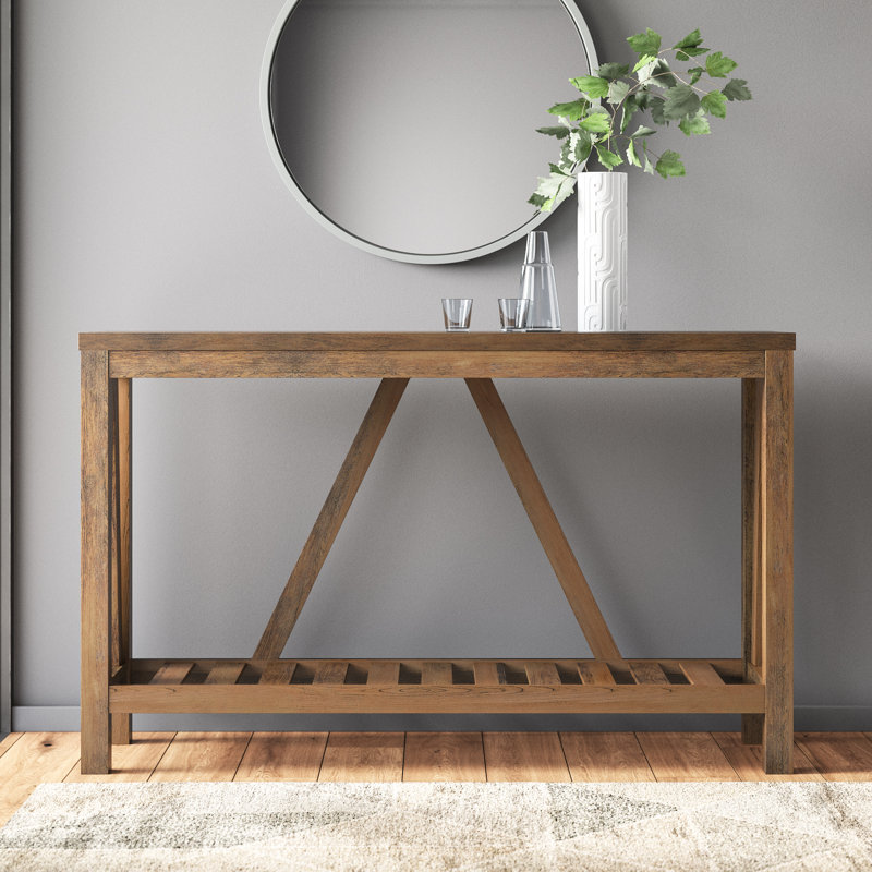 Console de style campagne moderne Rakira, Chêne rustique