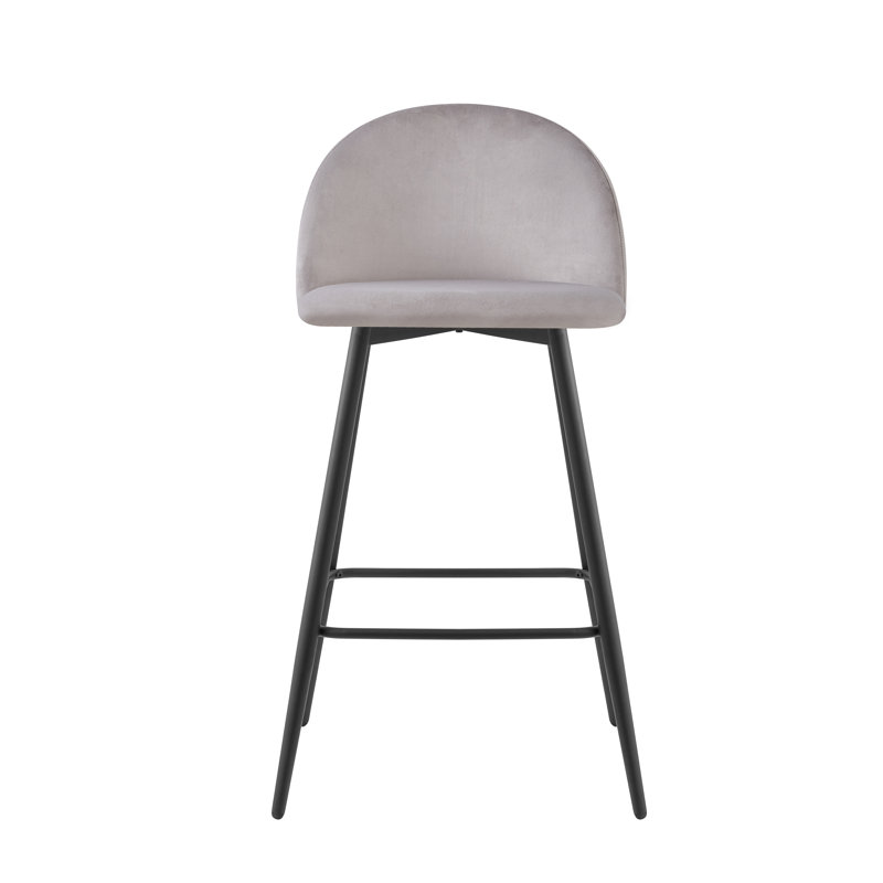 Ensemble de 4 tabourets de bar Alan Velvet Pu