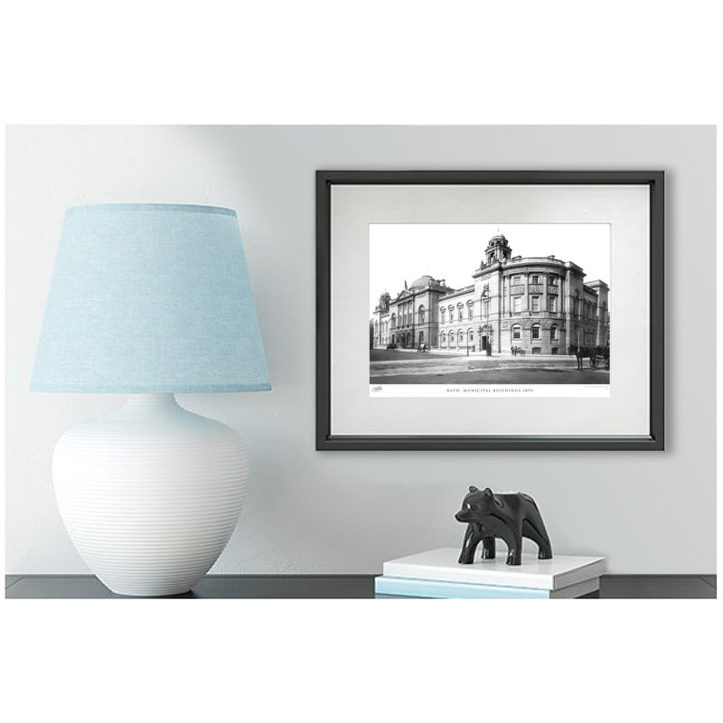 Bath, Municipal Buildings 1895 - Single Picture Frame Print, 60cm H X 80cm W x 2cm D