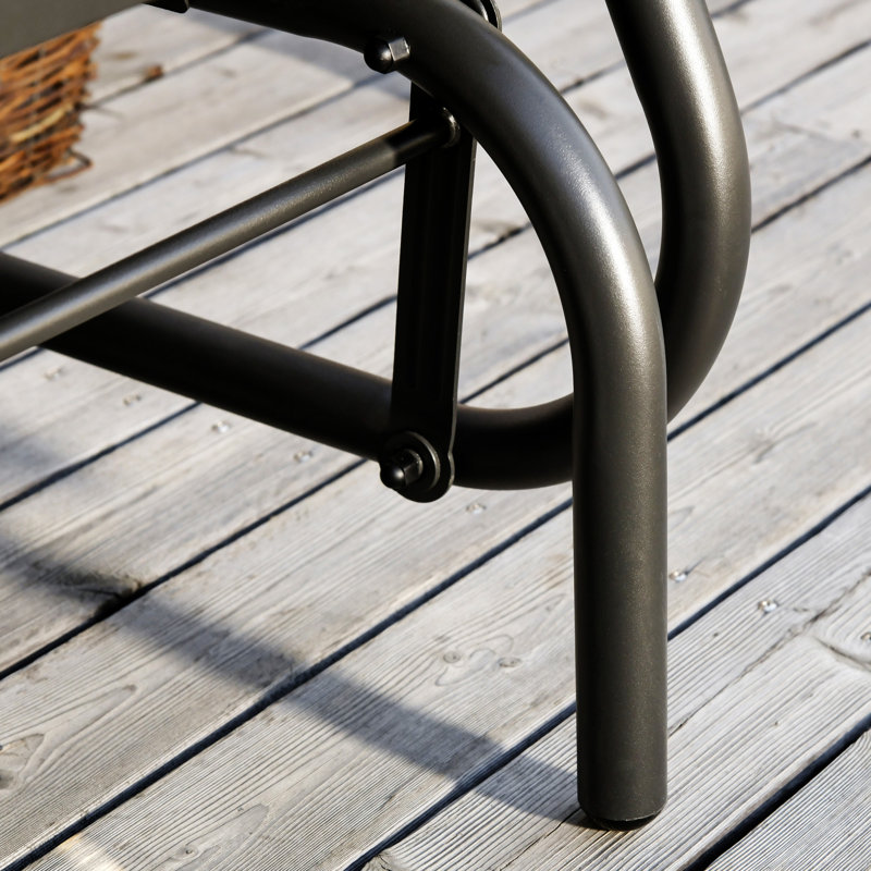 Outsunny Porch Glider (Excluding The Table), Black
