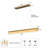 47.2" Modern Linear Chandelier With Alabaster Shade For Dining Room – Brass Finish-565842590-565842582