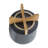8" Planter W/ Wood Stand, Matte Gray-1307657787