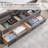 Farmhouse Queen Bed With 64" Tall Storage Headboard With 4 Drawers And Storage Bench，rustic Wood Platform Bed Frame-370698457-381096197
