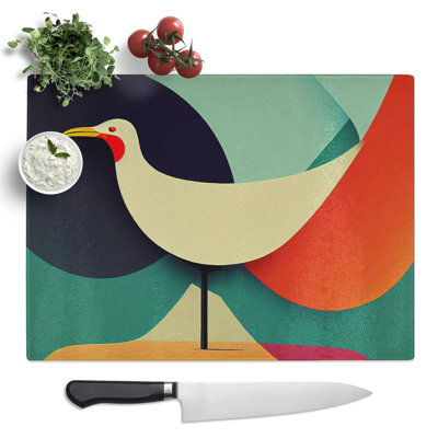 Seagull Abstract Vol.1  Glass Chopping Board