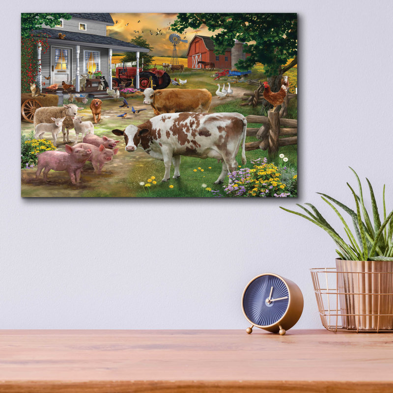 «Farm Friends» par Bigelow, impression sans cadre, H 12 po x l 16 po x P 0,13 po