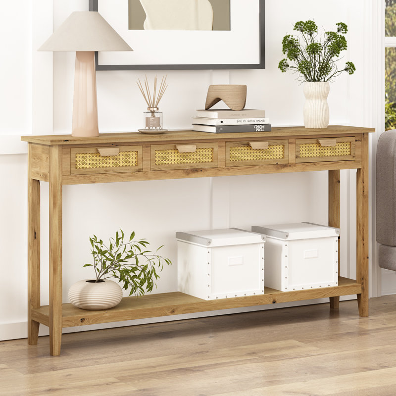 Abrytha Console Table with Storage, 31.5" H x 60" W x  9.5" D